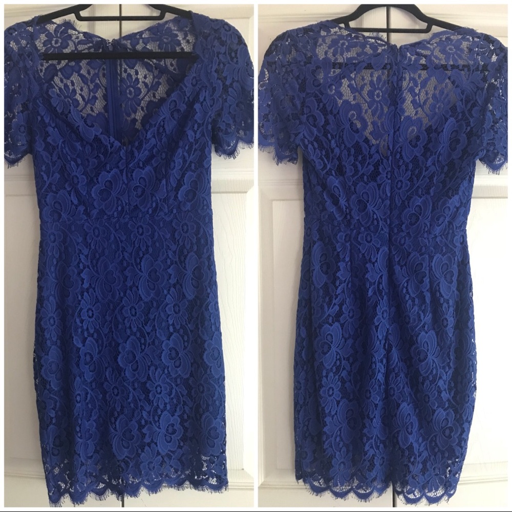 LULU’s • Blue Lace Bodycon Dress